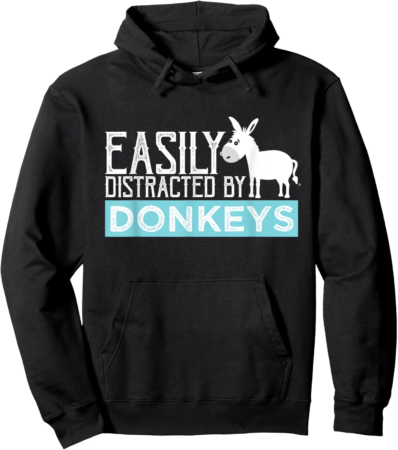 SHIRTSIDE Donkey - Donkey Gifts For Donkey Lovers - -Adults - Black - Small - Short Sleeve Hoodie - Hoodie | Black