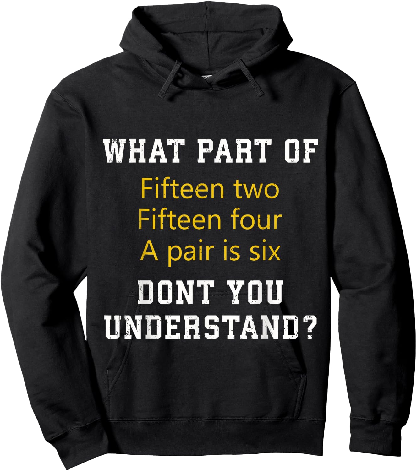 Fifteen Two Fifteen Four A pair is Six Funny Cribbage Game Hoodie - Hoodie | Black