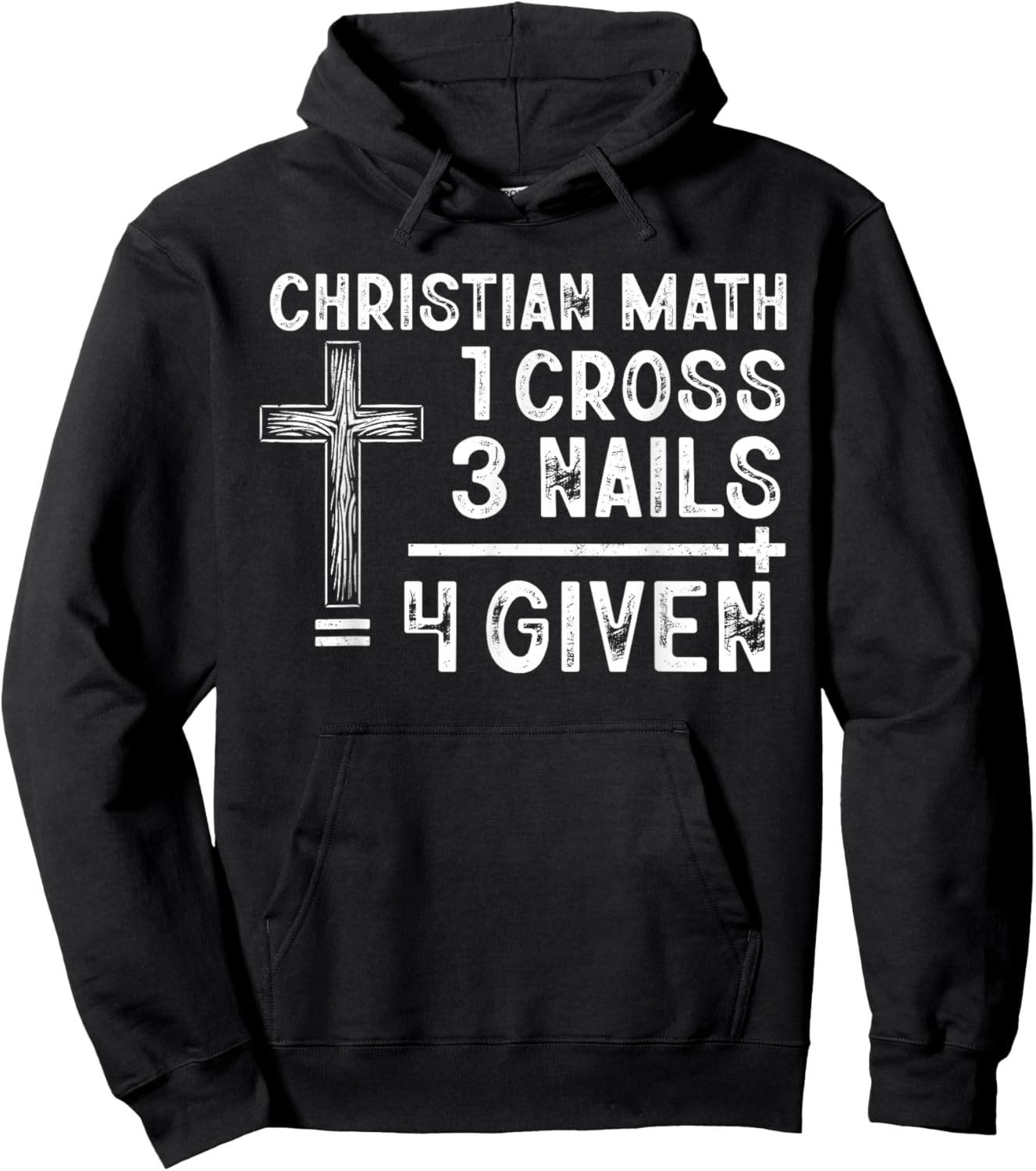 Christian Math Funny Christ Follower Religion Math Lover Hoodie - Hoodie | Black