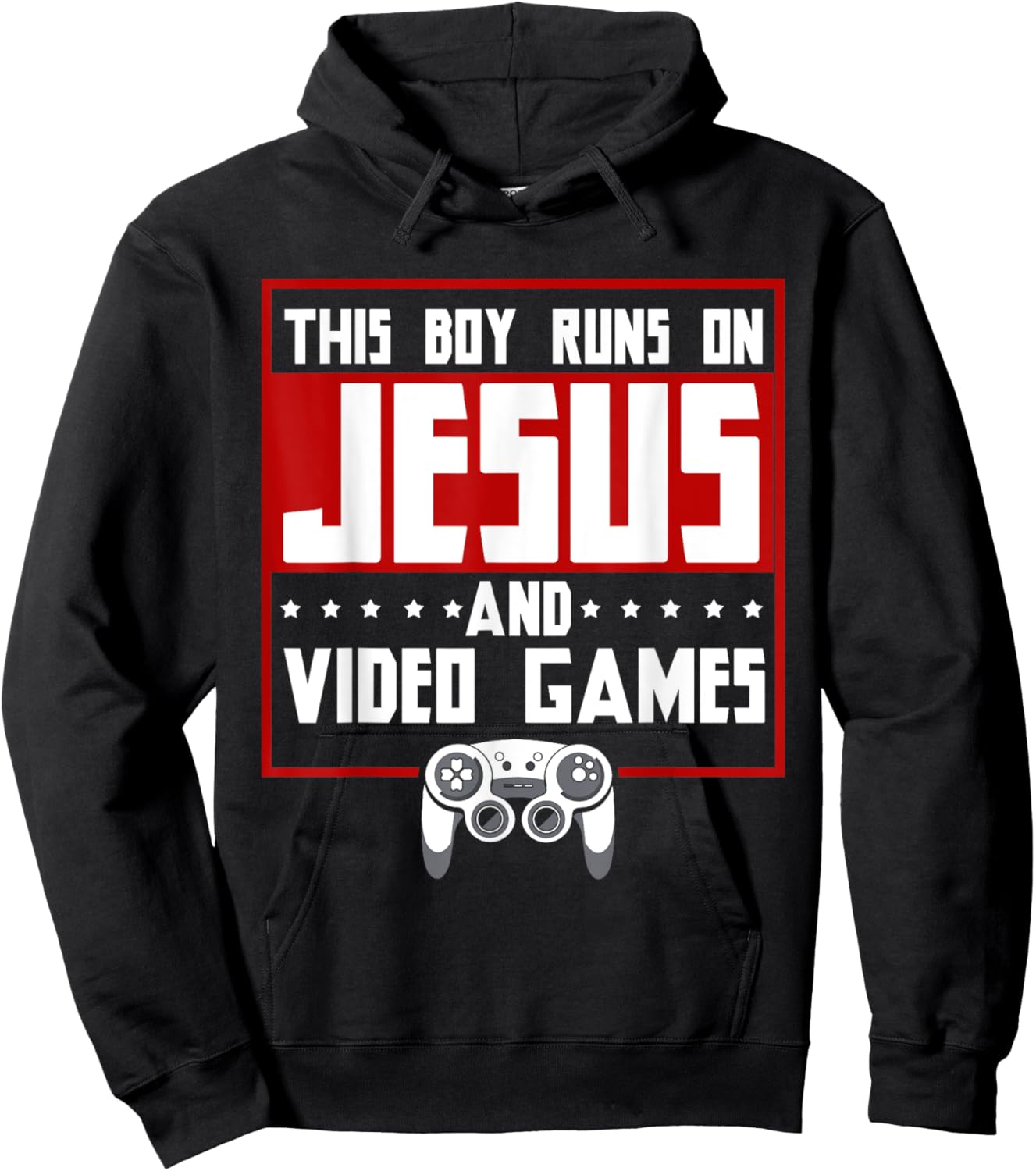 This Boy Runs On Jesus And Video Games Christian Hoodie - Hoodie | Black