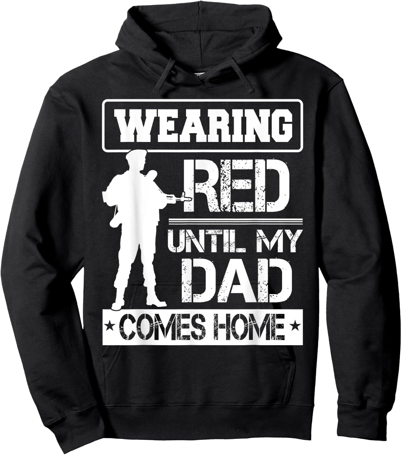 Red Friday For My Dad Military Father Deployed Daddy Gift Hoodie - Hoodie | Black
