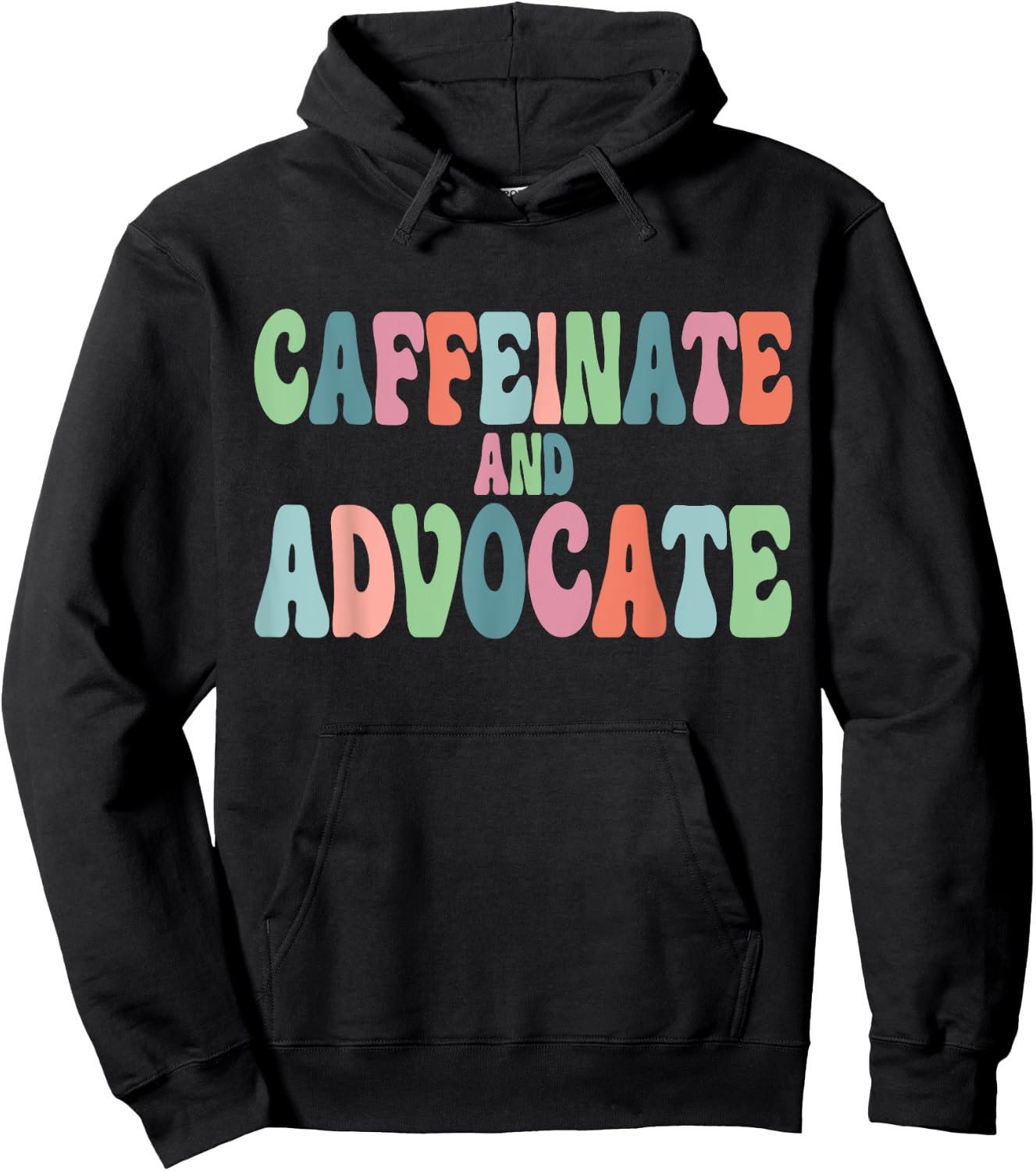 Caffeinate and Advocate SPED Teacher Special Autism Mom Men Women Hoodie - Hoodie | Black