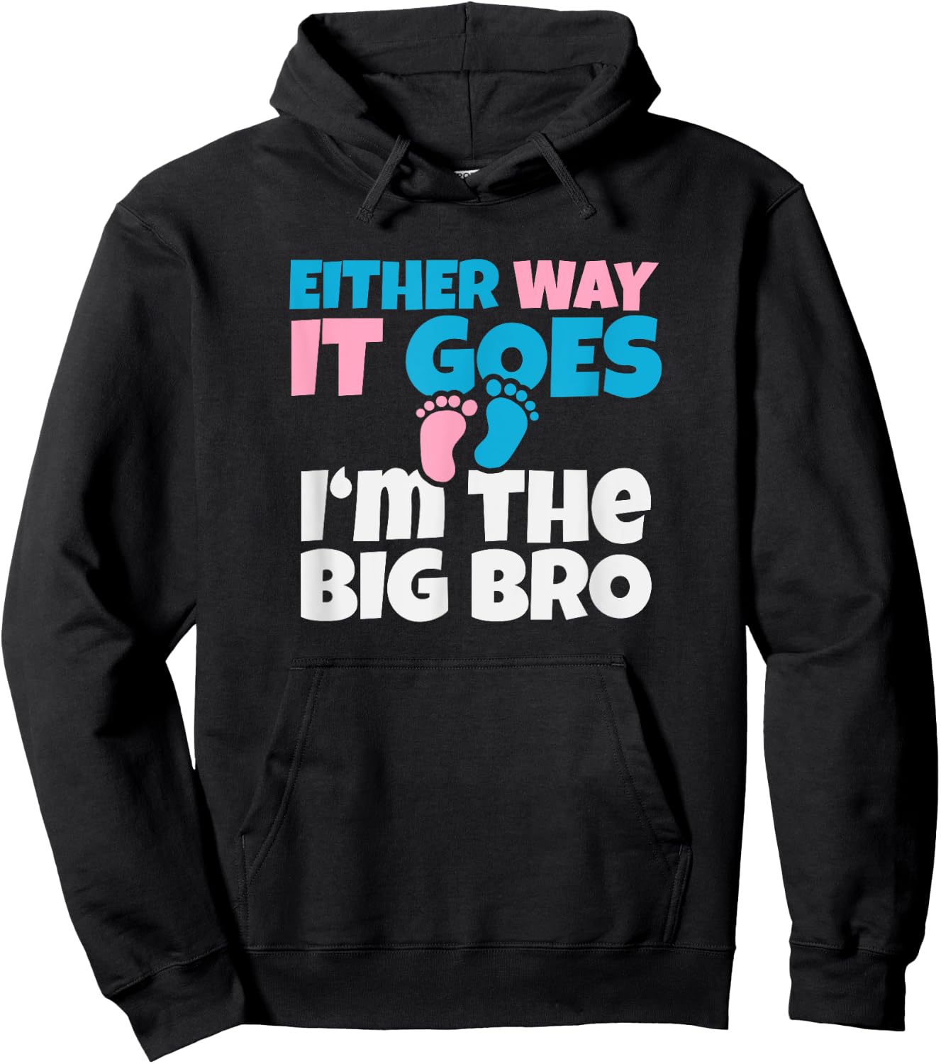 Baby Announcement to Big Brother , Gender Reveal Shirt Gift Hoodie - Hoodie | Black