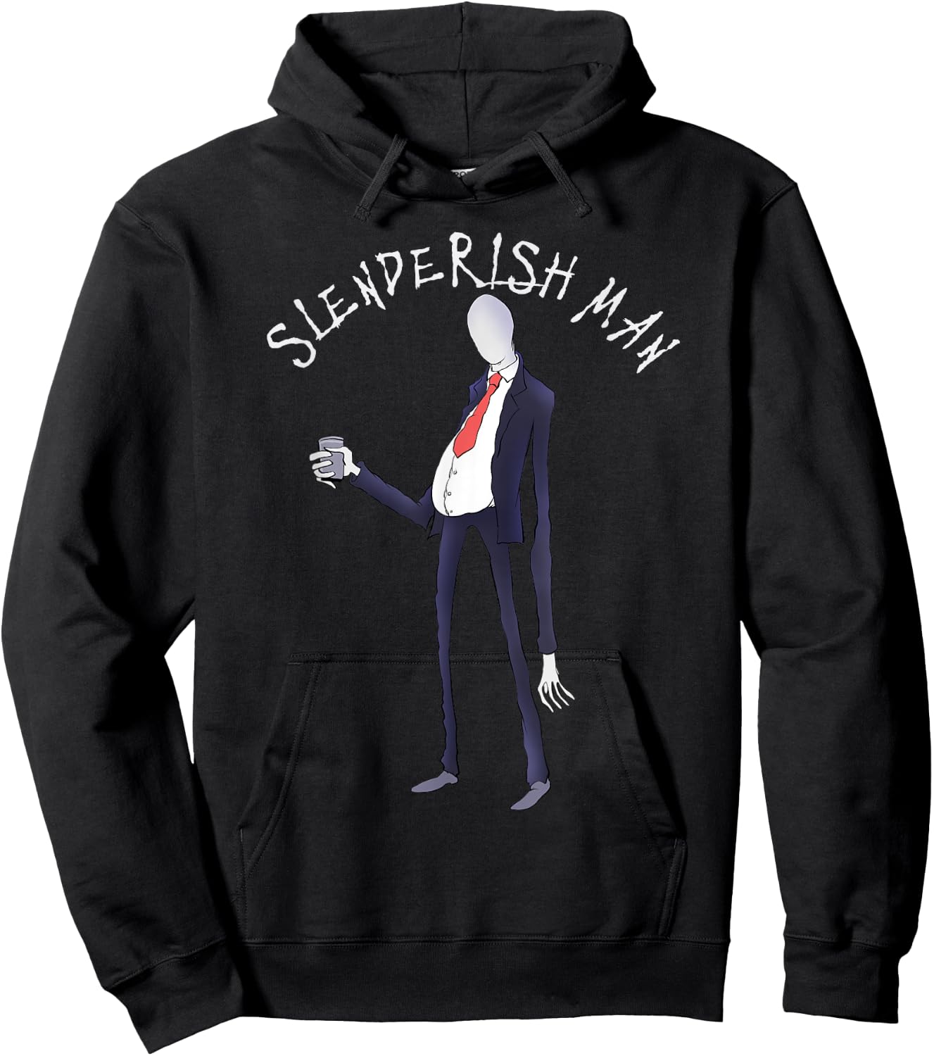Easy Halloween costume funny slenderman men's Hoodie - Hoodie | Black