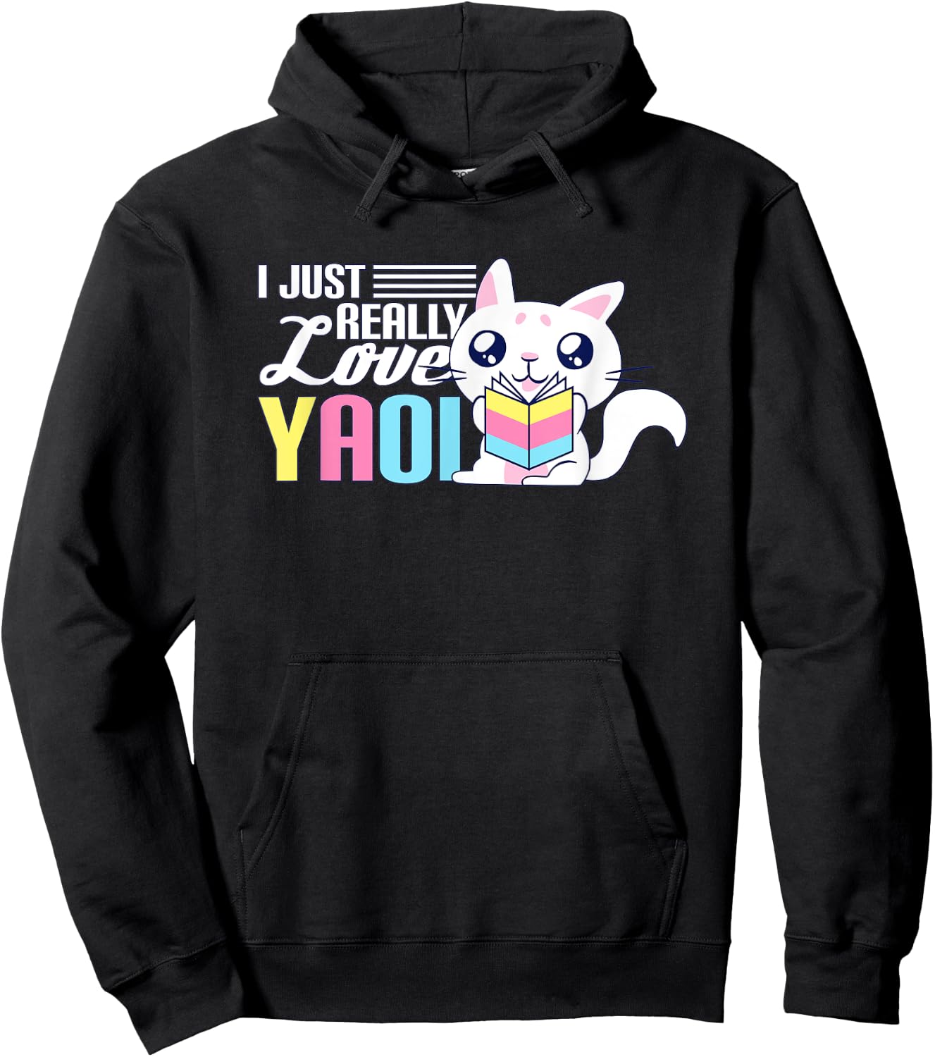 Fujoshi Yaoi Manga BL Boy Love I Kawaii Cute Cat Anime Hoodie - Hoodie | Black