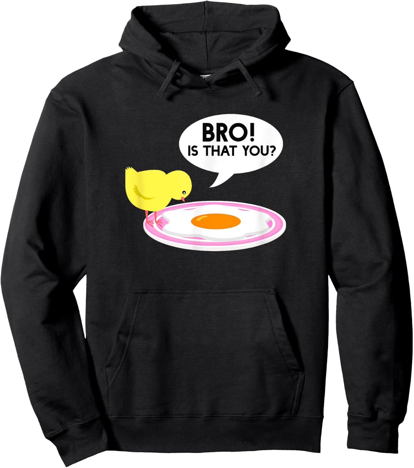 Funny Chicken Is That You Bro Design Hoodie - Hoodie | Black