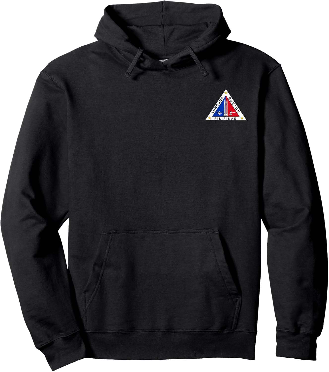 Quezon City Philippines Flag Seal Hoodie - Hoodie | Black