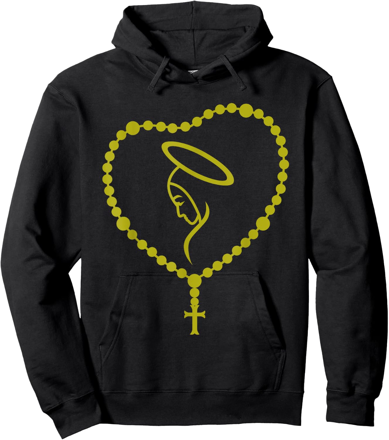 The Holy Rosary Virgin Mary Funny Catholics Christian Gift Hoodie - Hoodie | Black