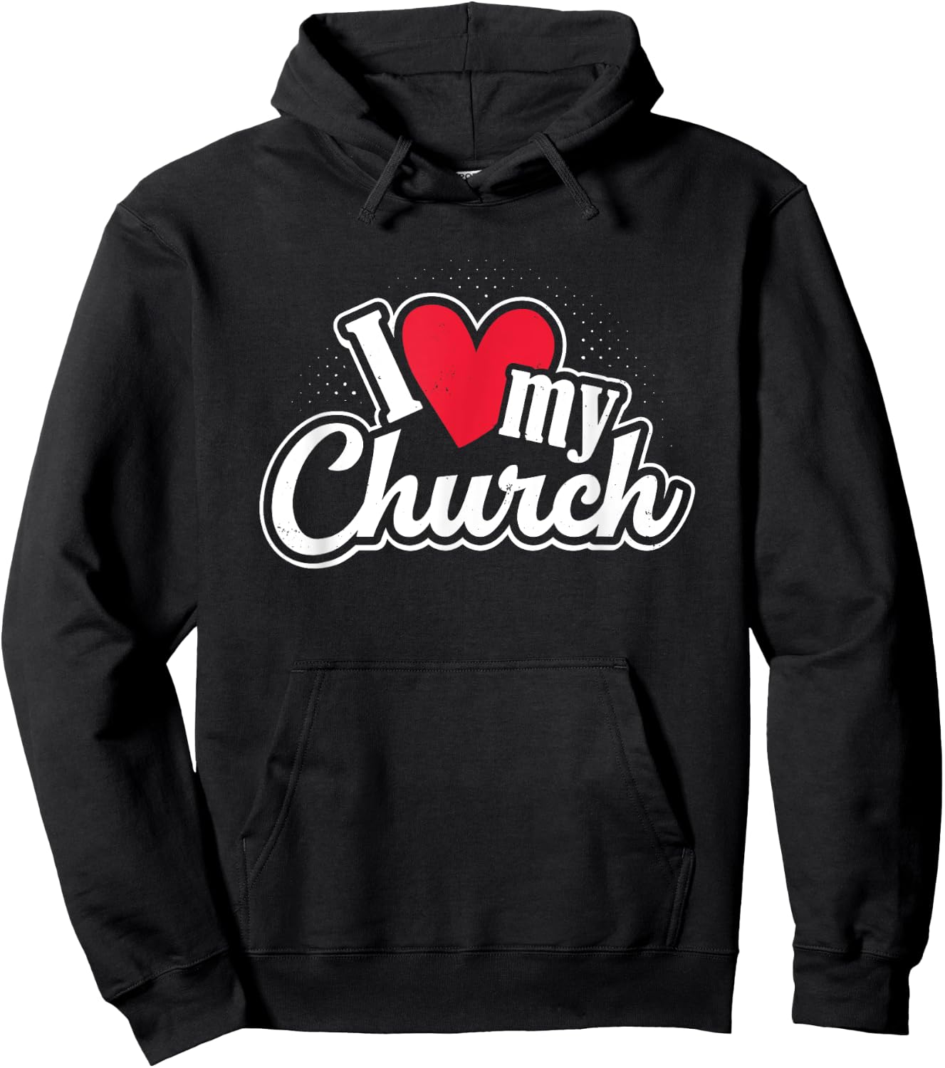 I Love My Church Heart Church Outing Retreat Hoodie - Hoodie | Black