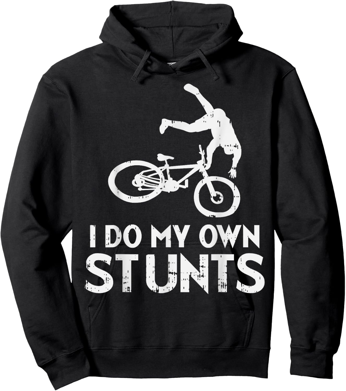Do My Own Stunts Bike Funny Broken Bone Biker Cyclist Gift Hoodie - Hoodie | Black