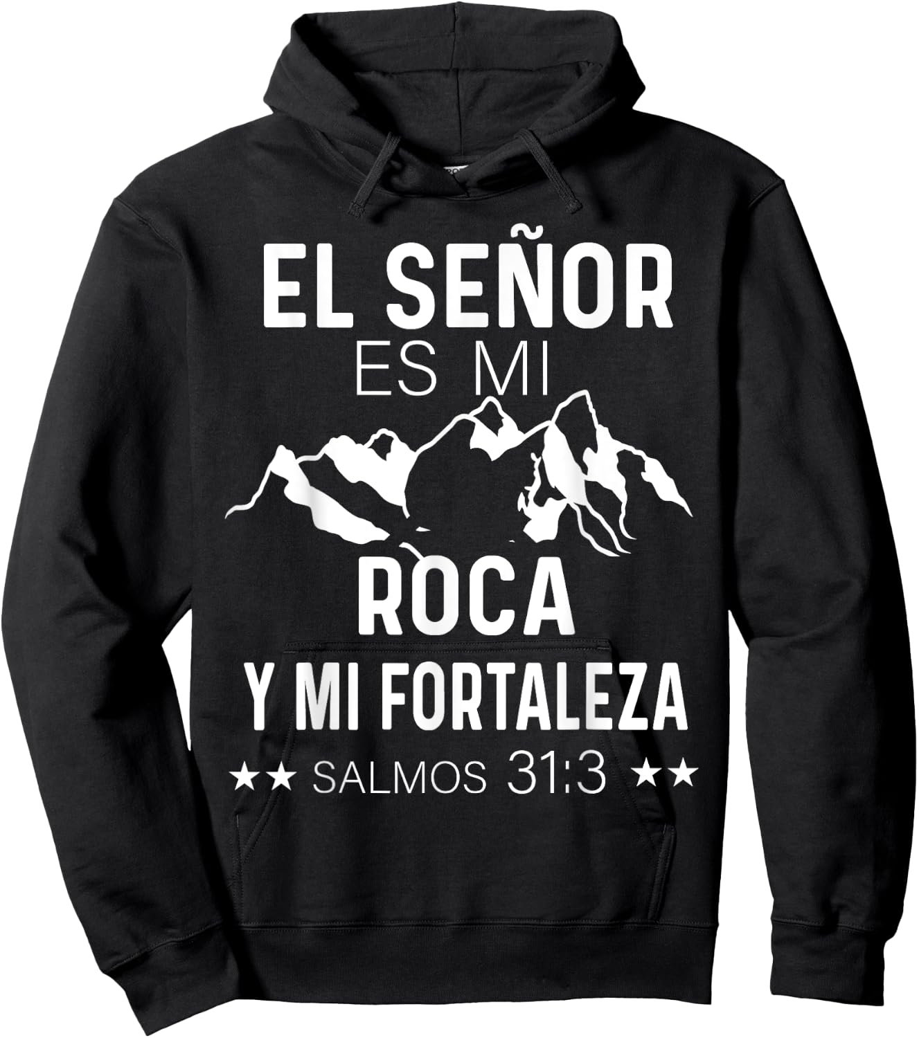 Camiseta cristiana en espanol Versiculo Spanish Christians Hoodie - Hoodie | Black