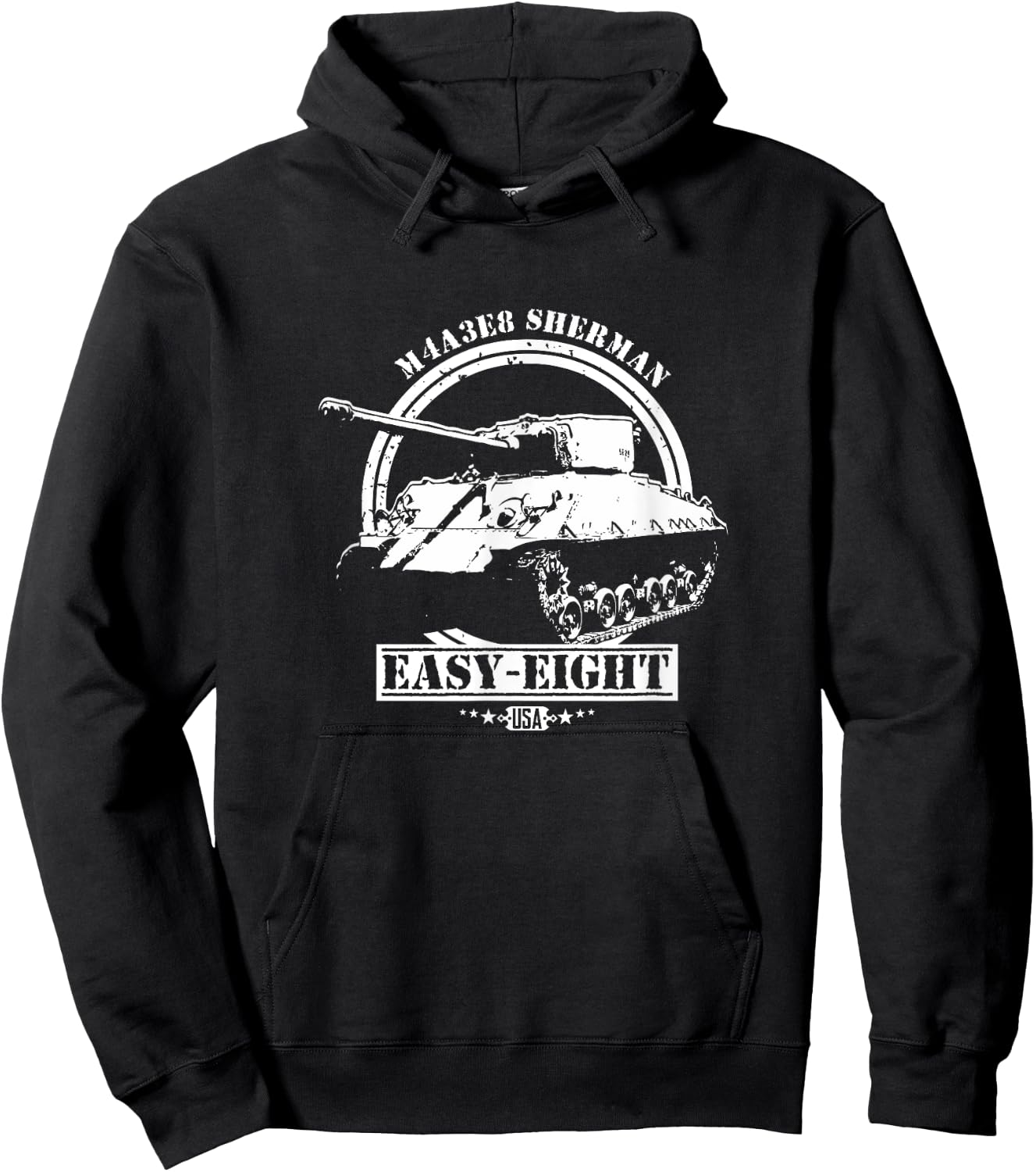 M4A3E8 Sherman Tank Easy Eight USA Gift A WWII Veteran Hoodie - Hoodie | Black
