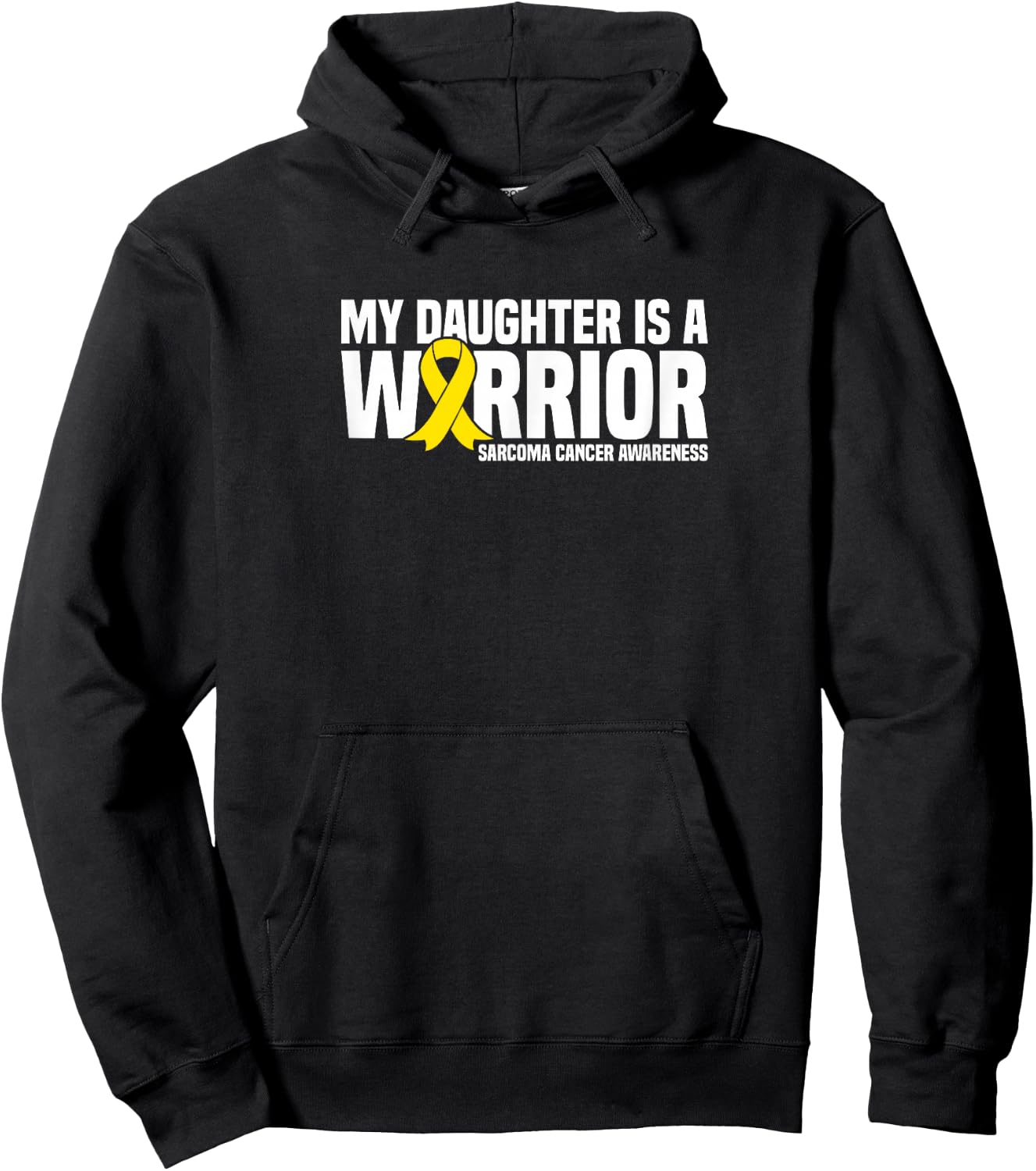 My Daughter is a Warrior Bone Sarcoma Cancer Awareness Hoodie - Hoodie | Black