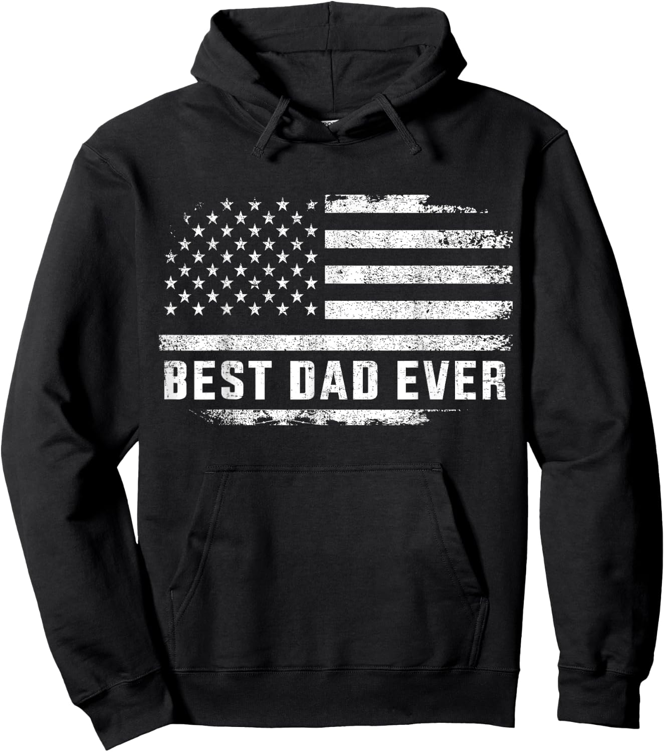 Best dad ever usa flag for fathers day birthday christmas Hoodie - Hoodie | Black