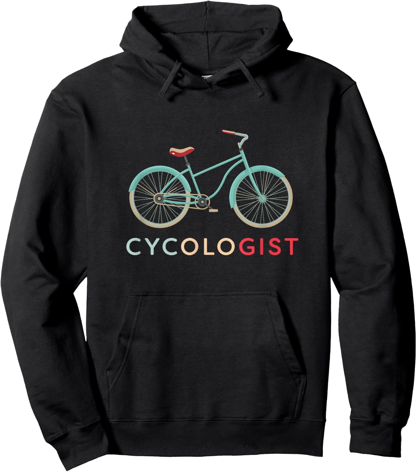 Cycologist Funny Vintage Bicycle design - Bike Cyclists Gift Hoodie - Hoodie | Black