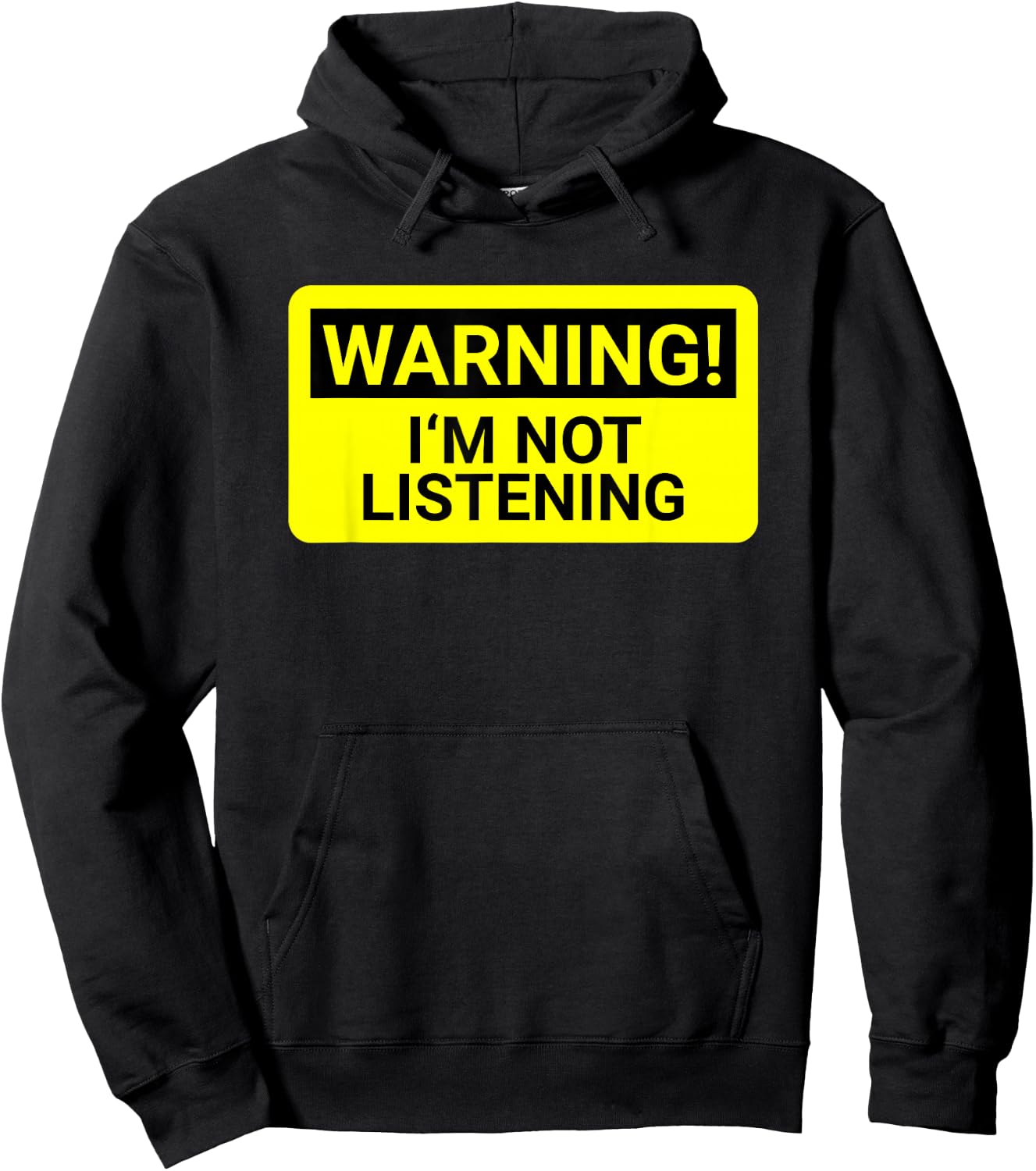 Kids Gift Warning I'm Not Listening Hoodie - Hoodie | Black
