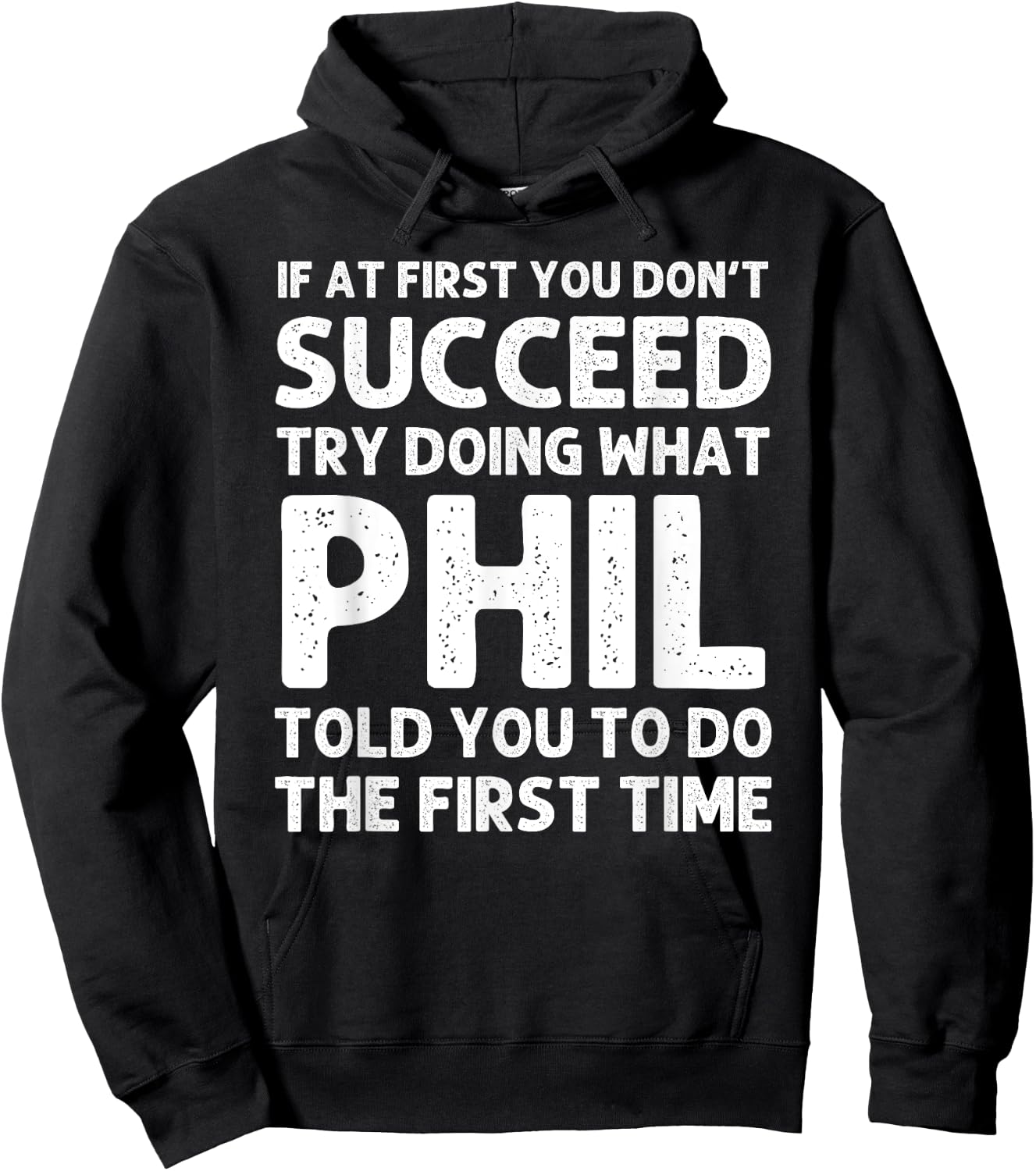 PHIL Gift Name Personalized Birthday Funny Christmas Joke Hoodie - Hoodie | Black