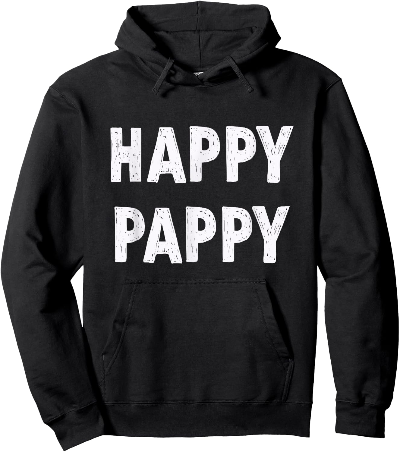 Pappy Grandpa Birthday Gifts Happy Pappy , Black, Small, , Short Sleeve, Letter Print, Casual, Humor Hoodie - Hoodie | Black