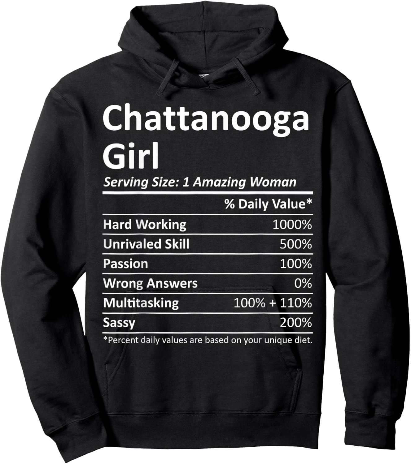 CHATTANOOGA GIRL TN TENNESSEE Funny City Home Roots USA Gift Hoodie - Hoodie | Black