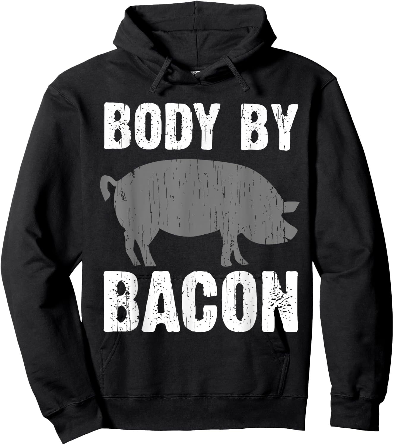 Funny Body By Bacon Gift Women Kids Pig Roast Lovers Hoodie - Hoodie | Black