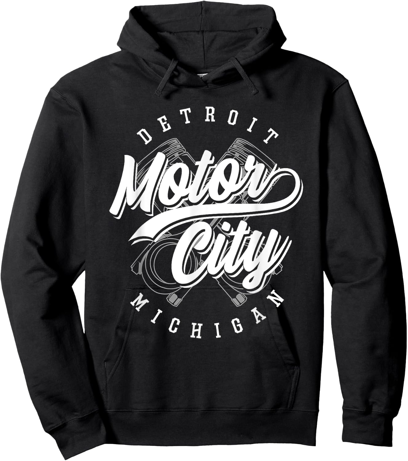 Classic Detroit Motor City Michigan Michiganians Pride Gift Hoodie - Hoodie | Black