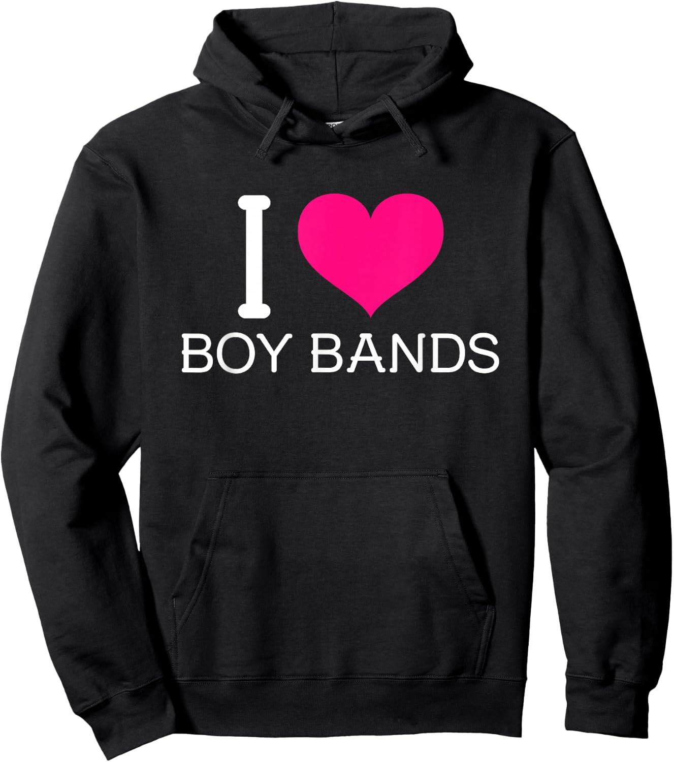 I Heart Boy Bands - Nineties 1990's 90s Boy Bands Fan Hoodie - Hoodie | Black