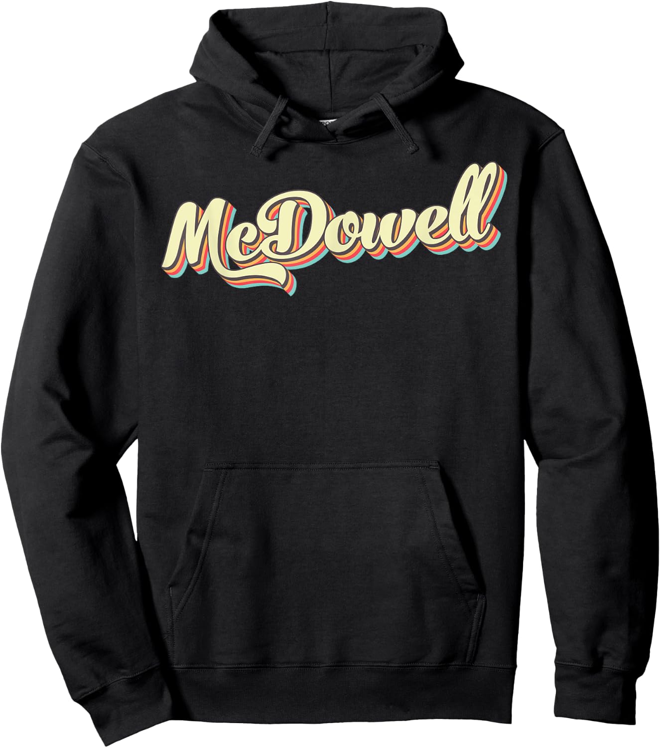 McDowell Retro Art Baseball Font Vintage Hoodie - Hoodie | Black