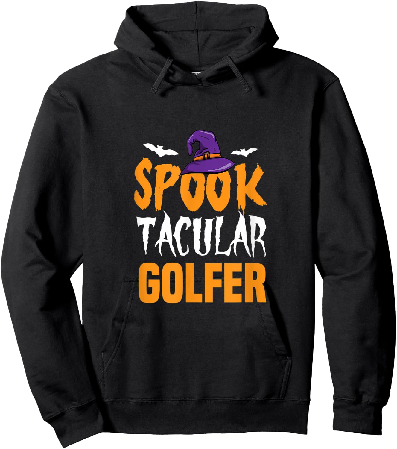 Spooktacular Golfer Halloween Outfit Gift Hoodie - Hoodie | Black