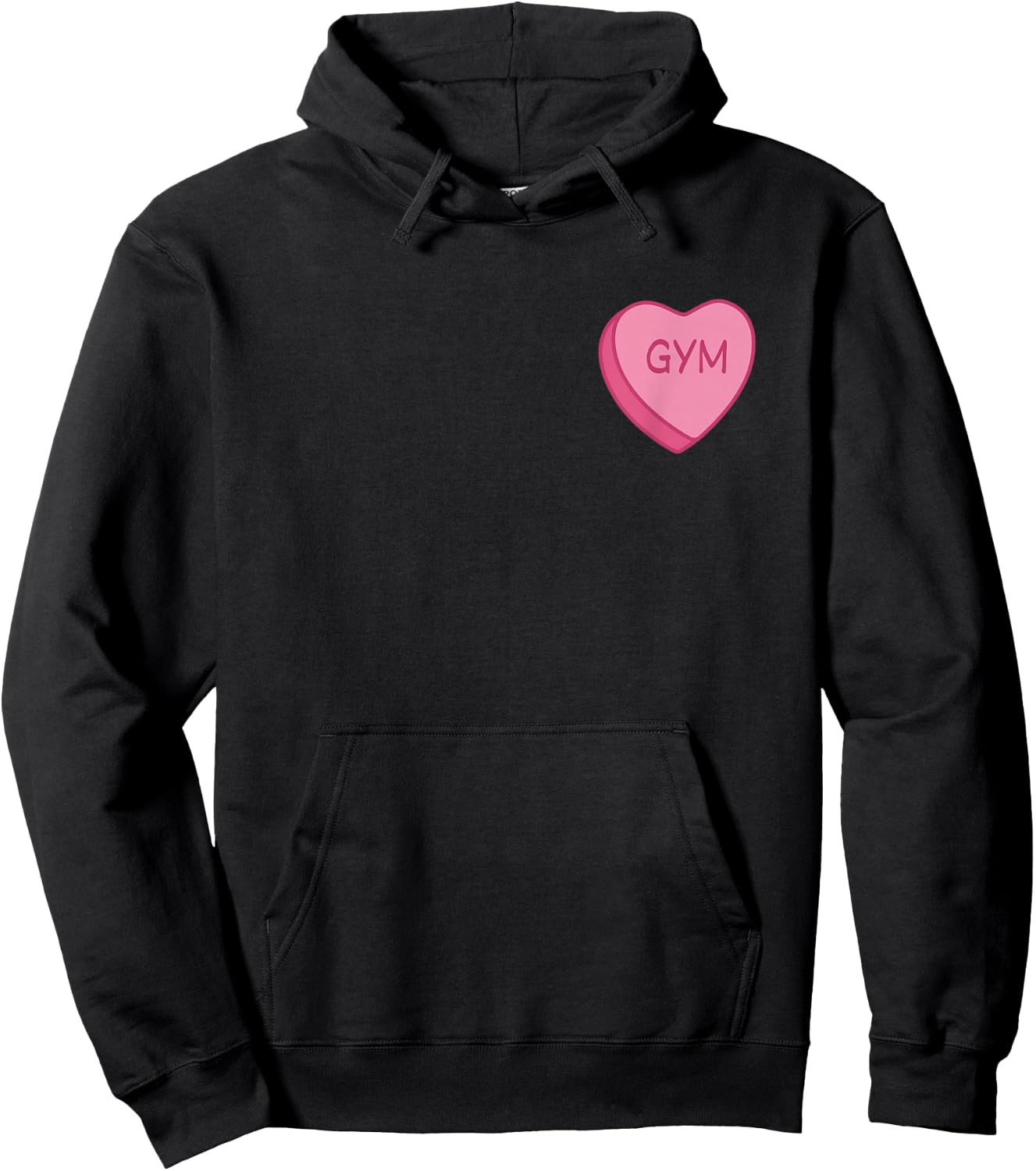 Valentine Gym Pump Cover Women Pink Cute Sweetheart Candy Hoodie - Hoodie | Black