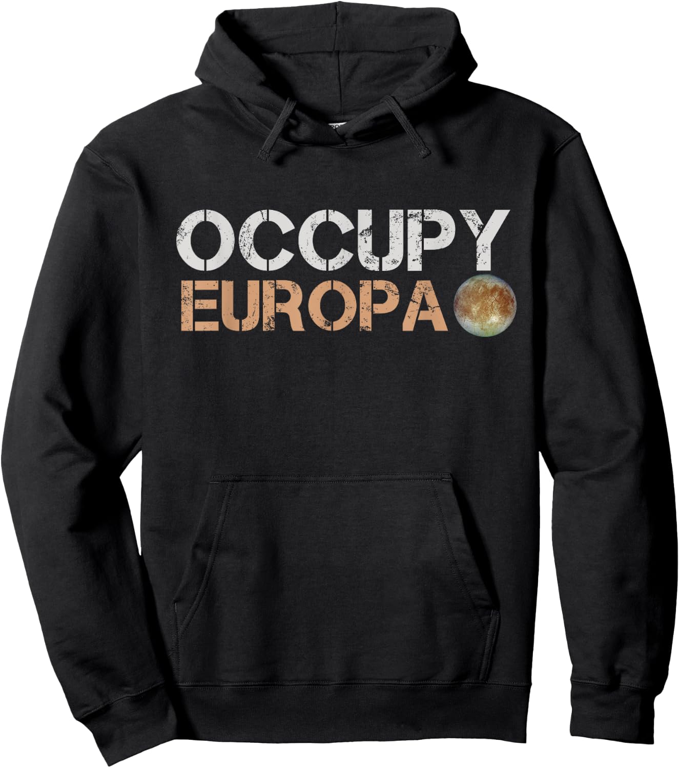 Occupy Europa Jupiter Moon Solar System Astronomy Space Hoodie - Hoodie | Black