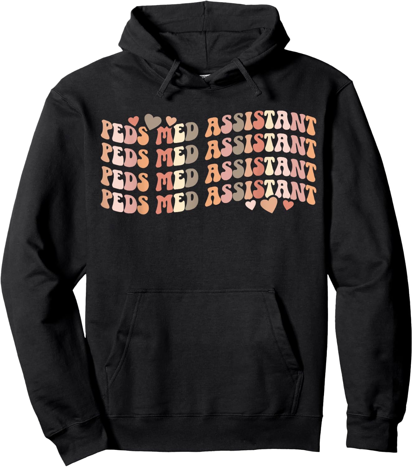 Groovy Peds Medical Assistant Pediatric Medical Assistant Hoodie - Hoodie | Black
