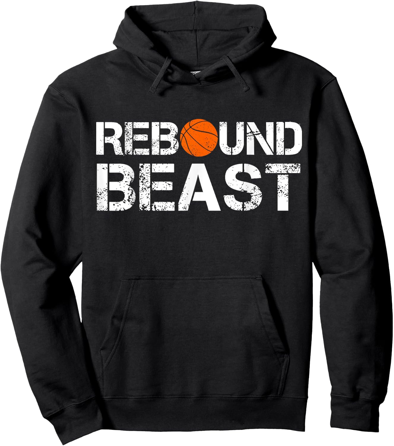 Rebound Beast Funny Basketball Men Boy Player saying Bball Hoodie - Hoodie | Black