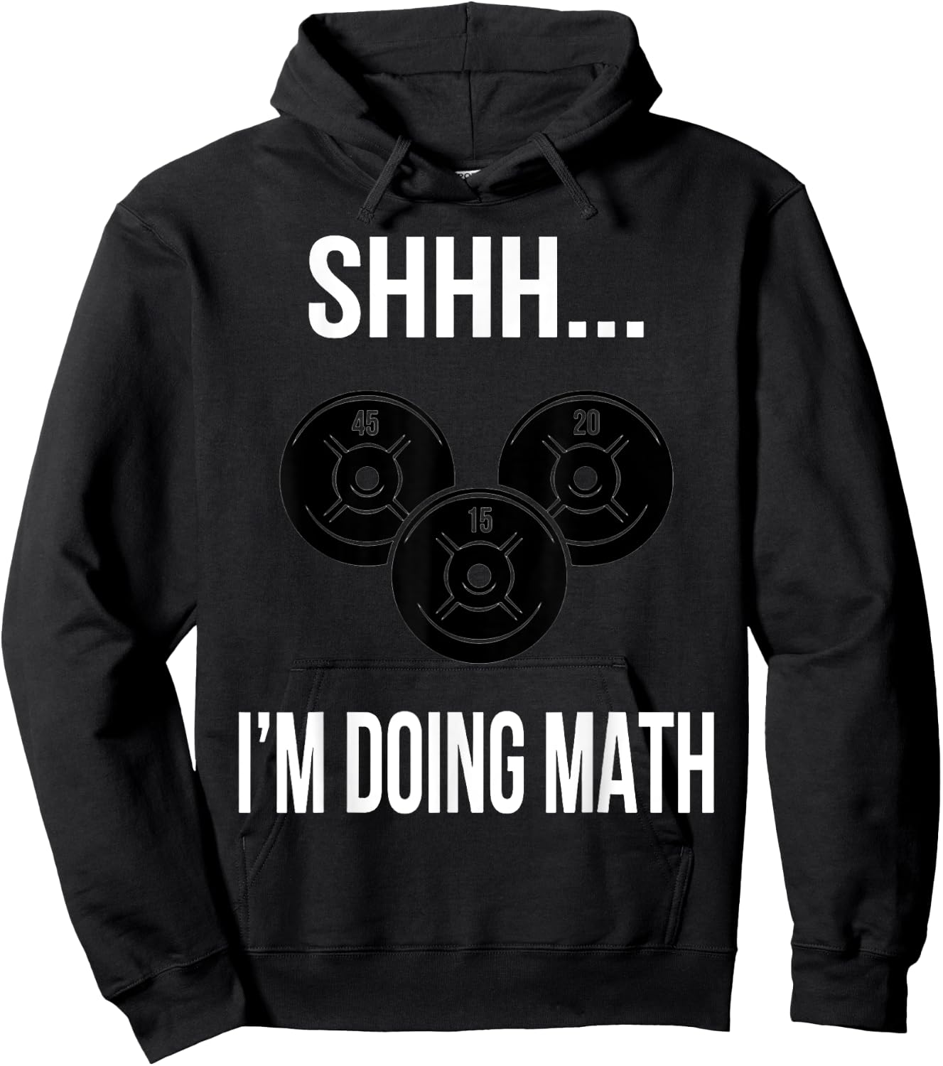 Shhh I'm Doing Math Gym Fitness Math Hoodie - Hoodie | Black