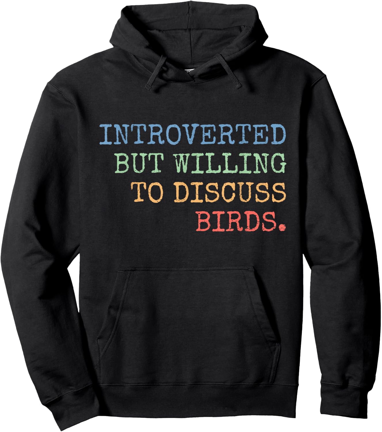 Introverted But Willing To Discuss Birds Gift Hoodie - Hoodie | Black