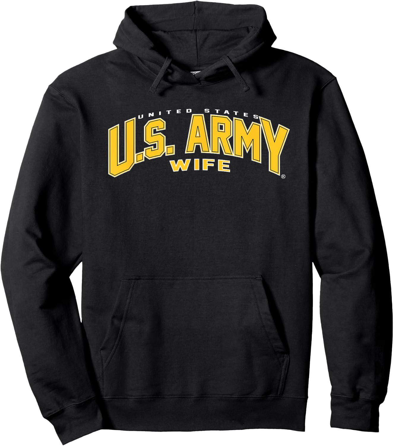 United States Army Military Wife Green Officially Licensed Hoodie - Hoodie | Black