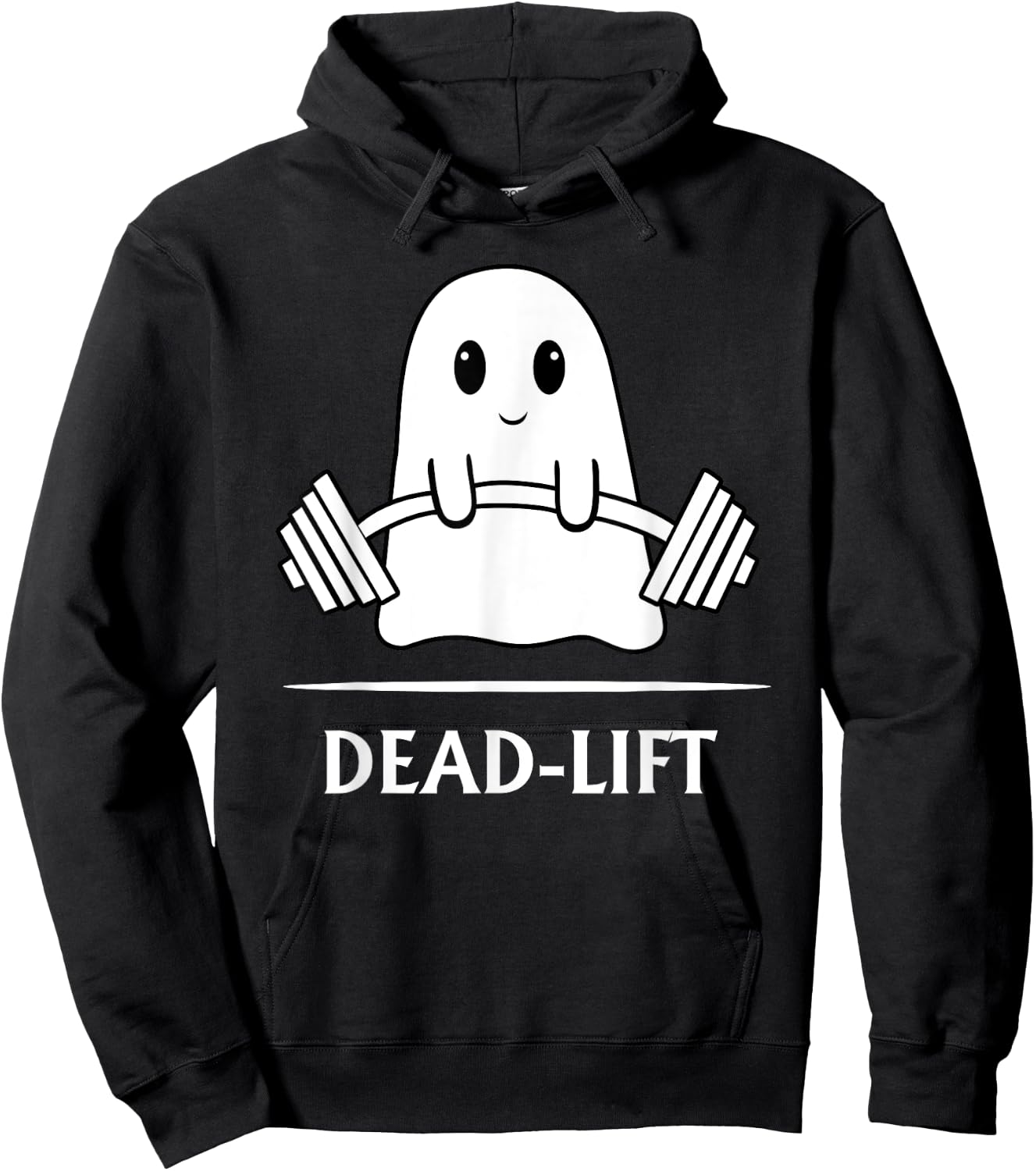 Ghost Dead-lift Weightlifting Fitness Gym Halloween 2023 Hoodie - Hoodie | Black
