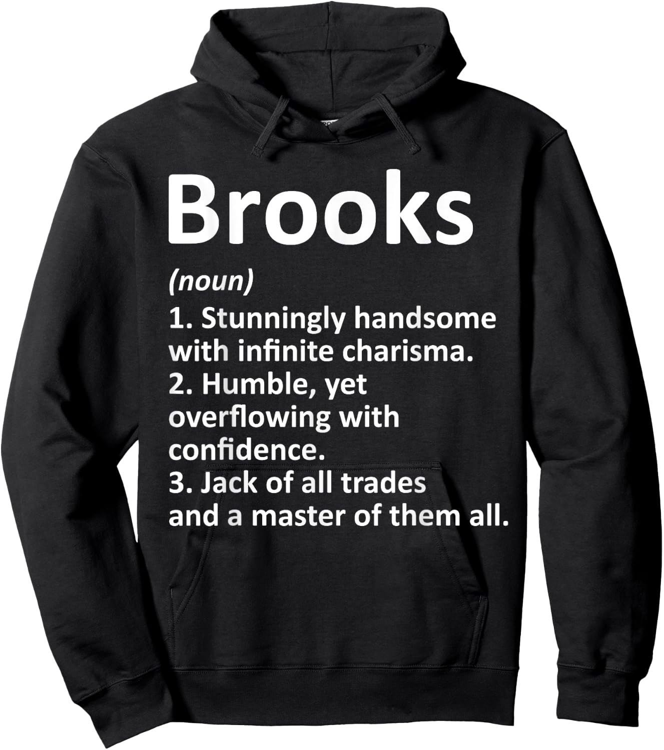 BROOKS Definition Personalized Name Funny Birthday Gift Hoodie - Hoodie | Black