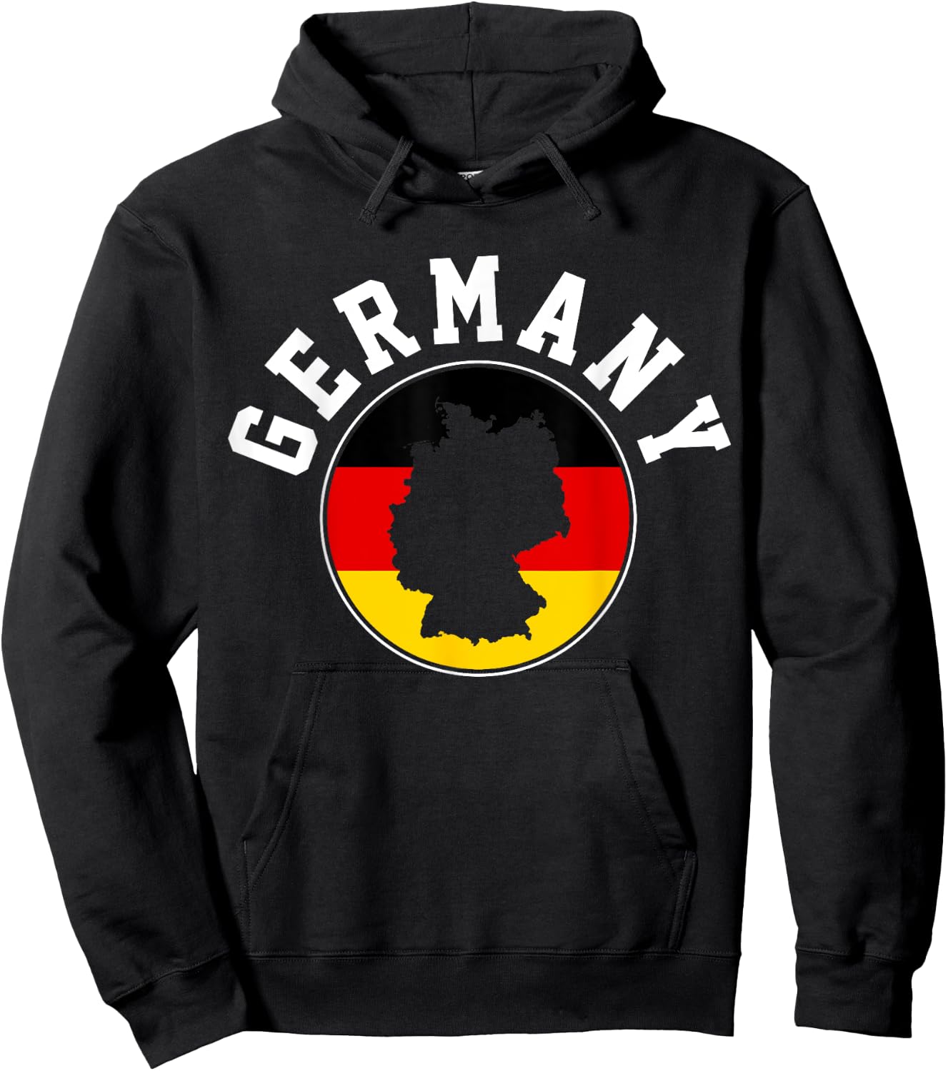 Germany German Flag Map Gift Hoodie - Hoodie | Black