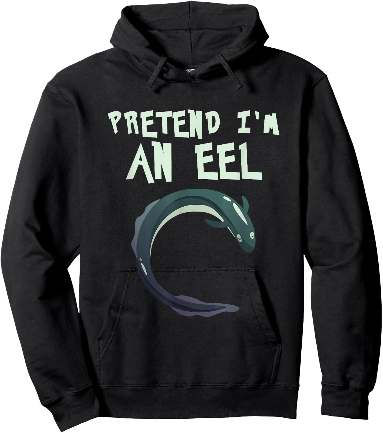 Pretend Im An Eel Funny Last Minute Costume Halloween Party Hoodie - Hoodie | Black