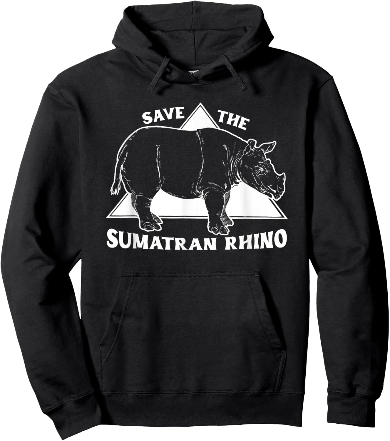 Save The Rhinos - Sumatran Rhino Hoodie - Hoodie | Black