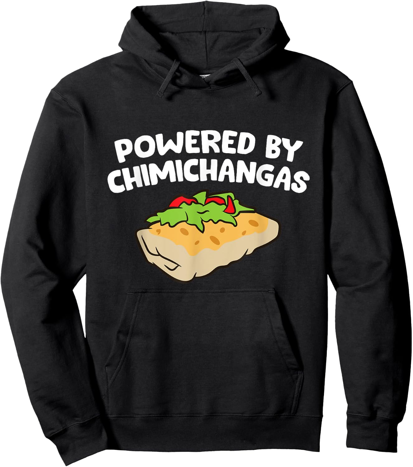 Powered By Chimichangas Hoodie - Hoodie | Black