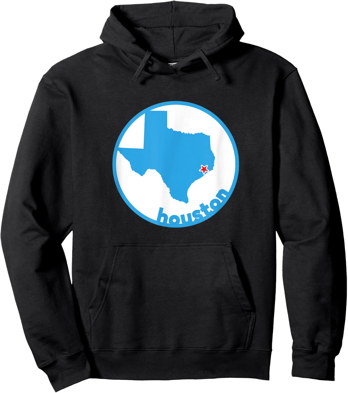 Retro Texas City of Houston H-Town Hoodie - Hoodie | Black