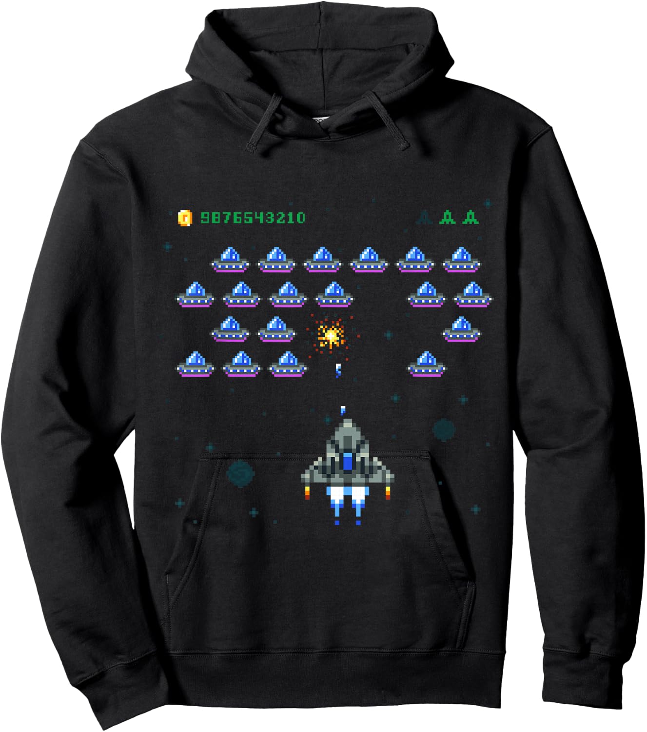 Street Gamer, I Love Gaming, Vintage Old Style Shooting Game Hoodie - Hoodie | Black