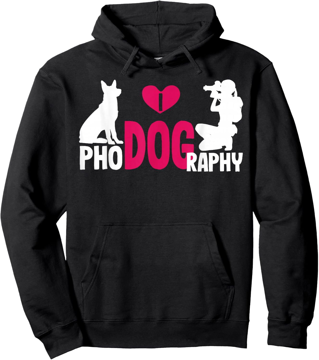 I Phodography Dog Photography Photographer Camera Photo Gift Hoodie - Hoodie | Black