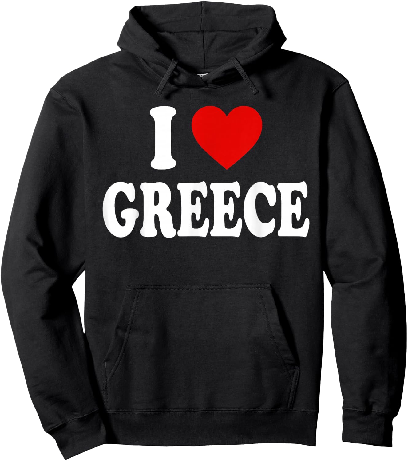 I Heart Love Greece Hoodie - Hoodie | Black