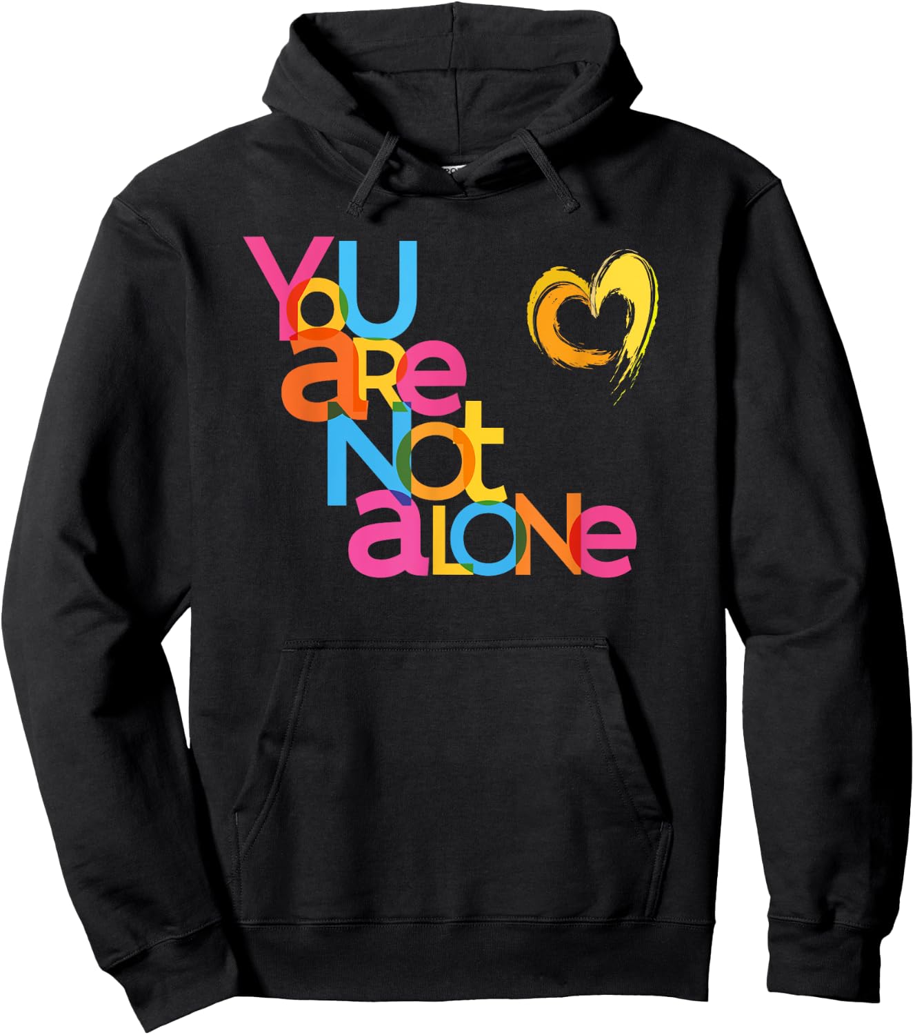 You Are Not Alone Mental Health Awareness Hoodie - Hoodie | Black