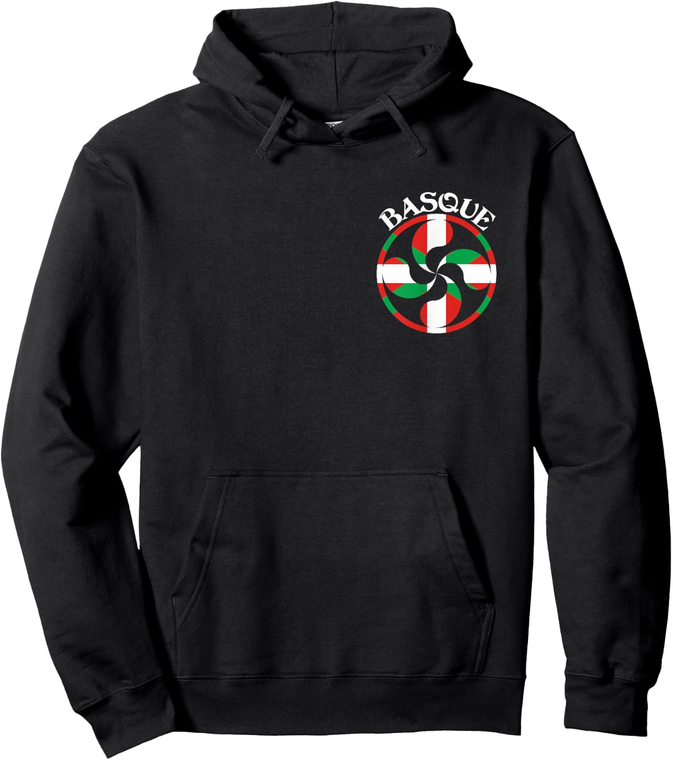 Basque Flag Lauburu, Basque Country, Basque Lauburu, Basque Hoodie - Hoodie | Black