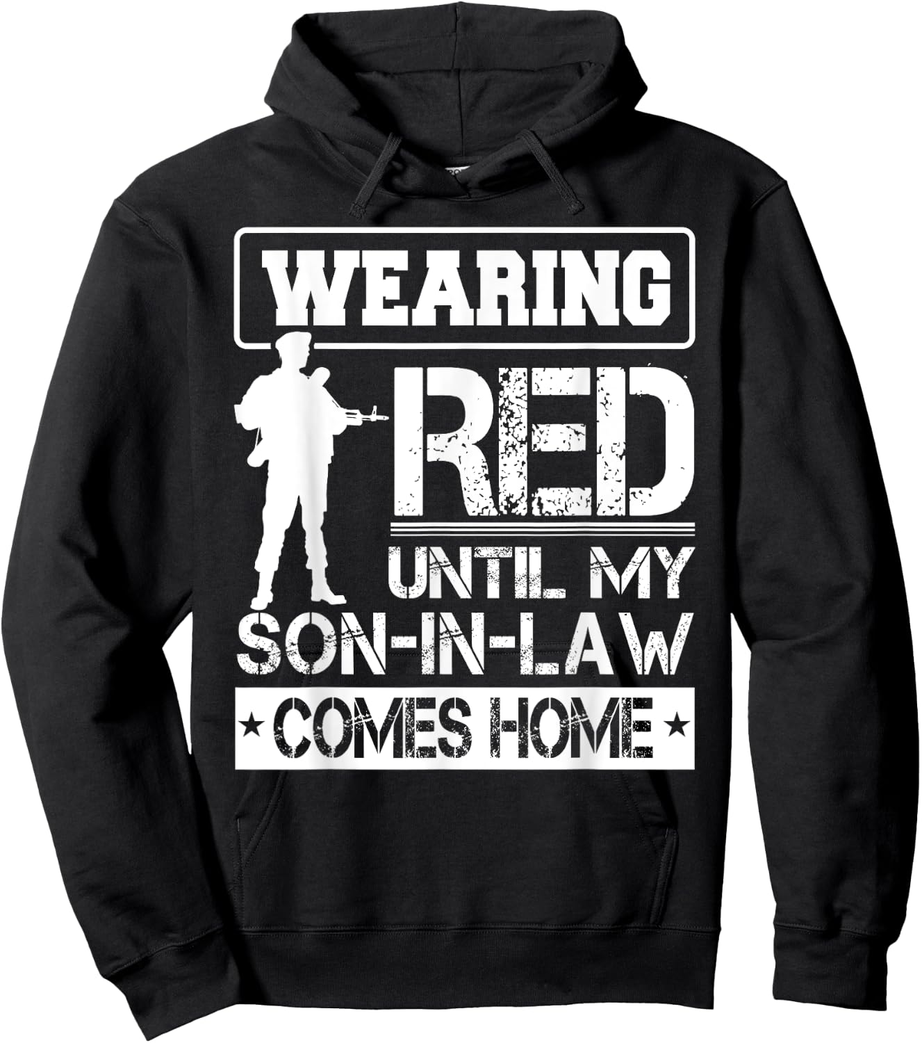 Red Friday For My Son In Law Military Troops Deployed Wear Hoodie - Hoodie | Black