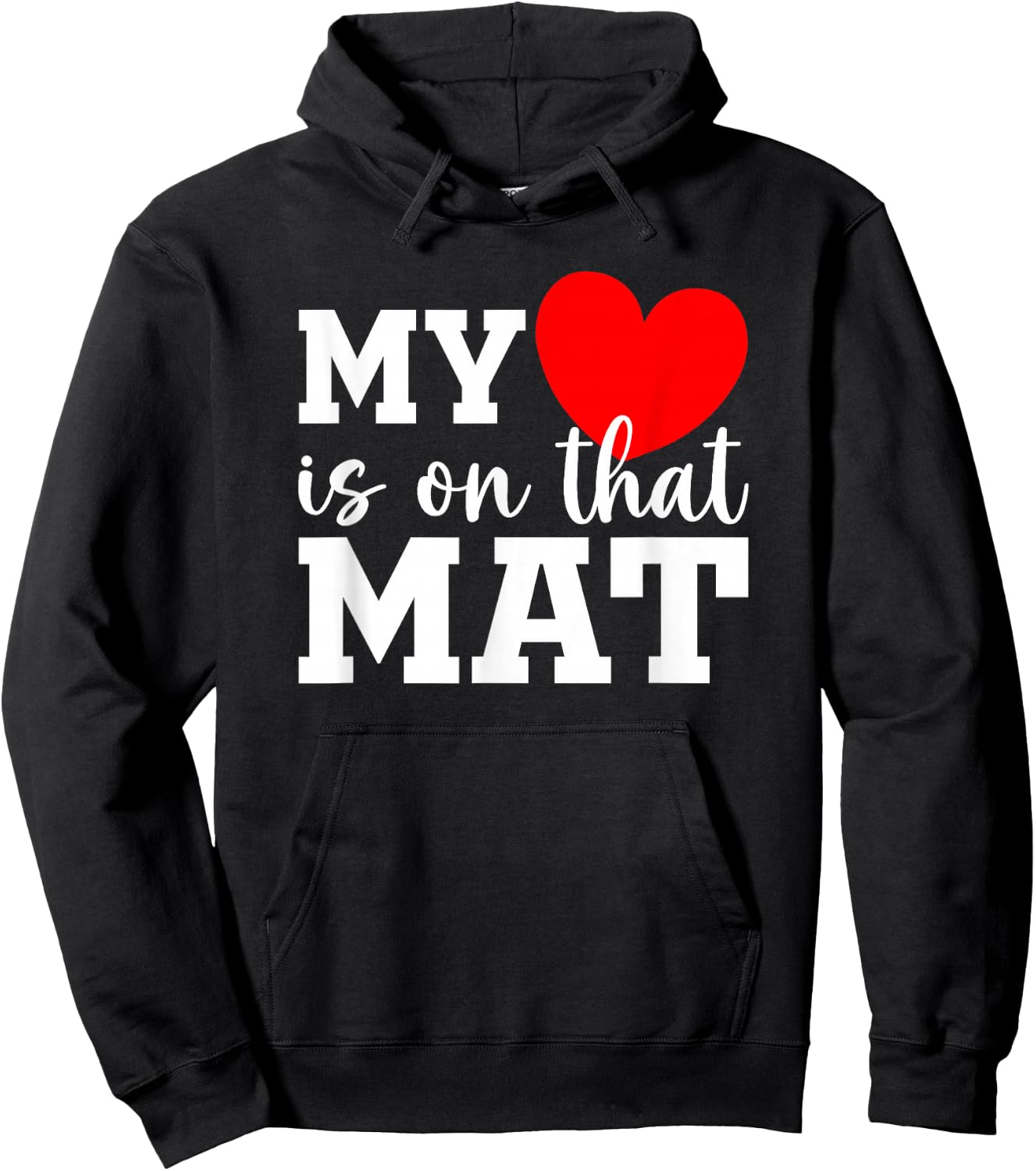 My Heart Is On That Mat Shirt Wrestling Son Wrestling Mom Hoodie - Hoodie | Black