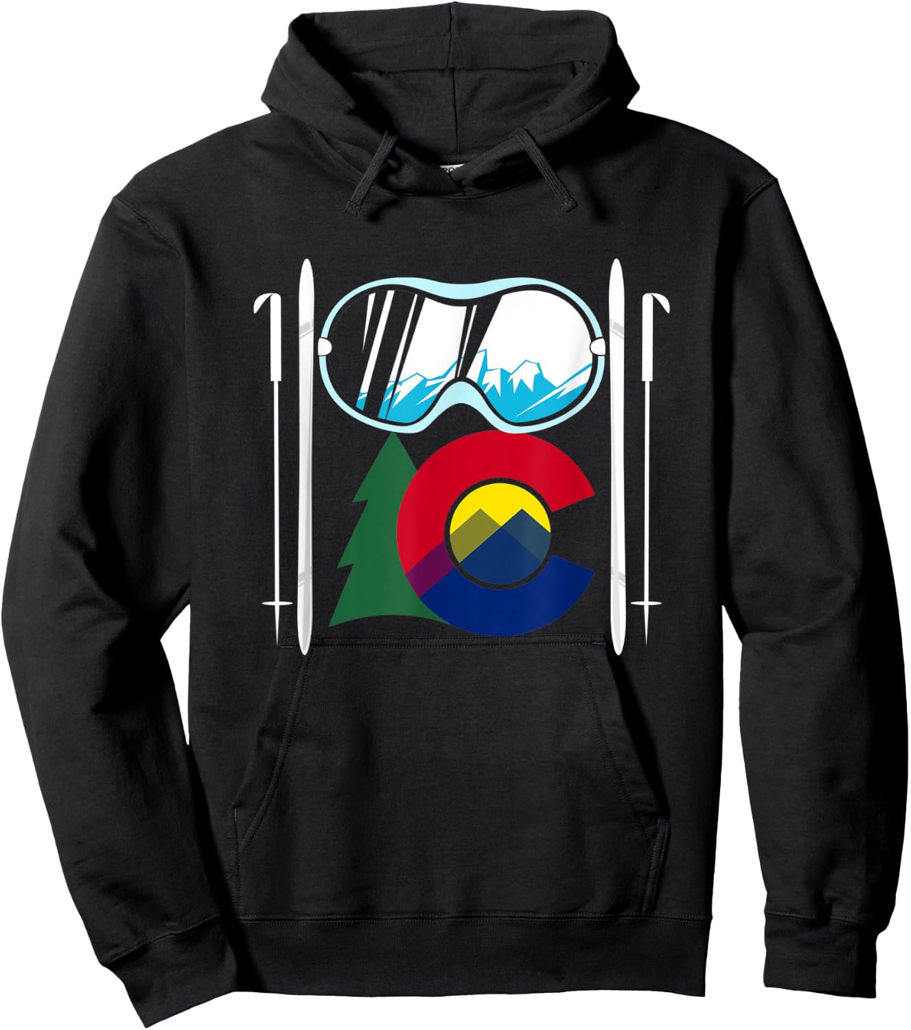 Funny XC Skiing Cross-Country Ski Gift Hoodie - Hoodie | Black